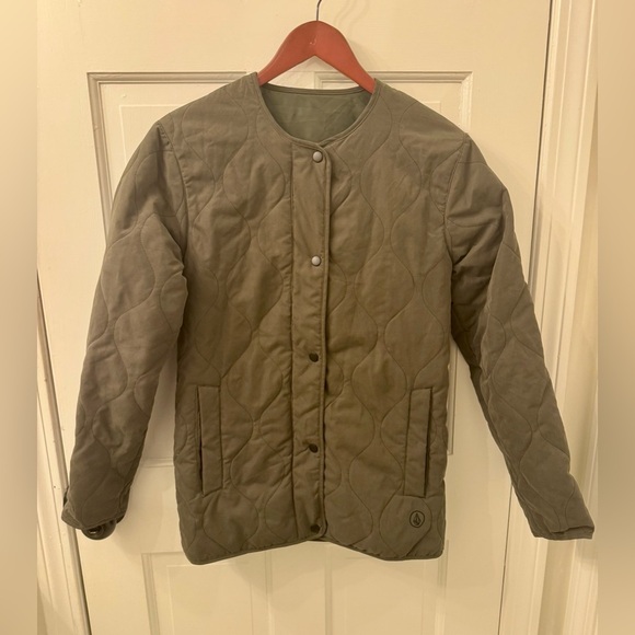 Volcom Reversible Green Quilted Utility Jacket, sz XS - Picture 5 of 16